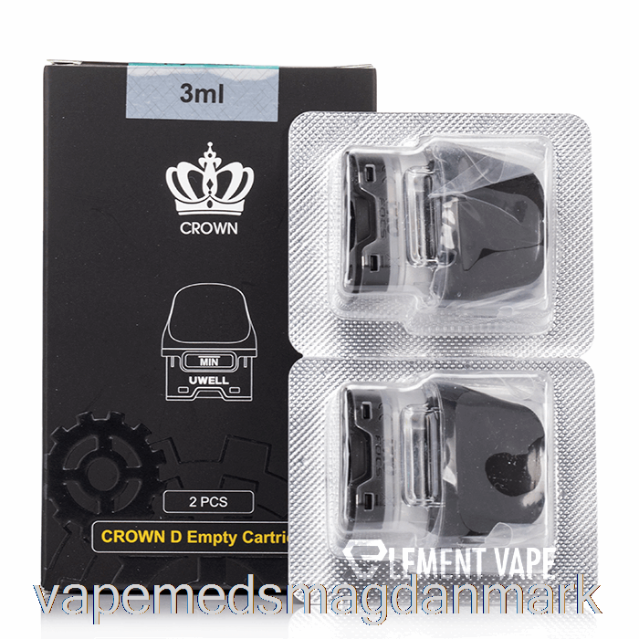 Engangs Vape Danmark Uwell Crown D Udskiftning Pods 0,8 Ohm Crown D Pods
